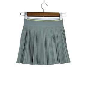 Lululemon‎ Varsity High-Rise Pleated Tennis Skirt Grey Eucalyptus Green Size 0